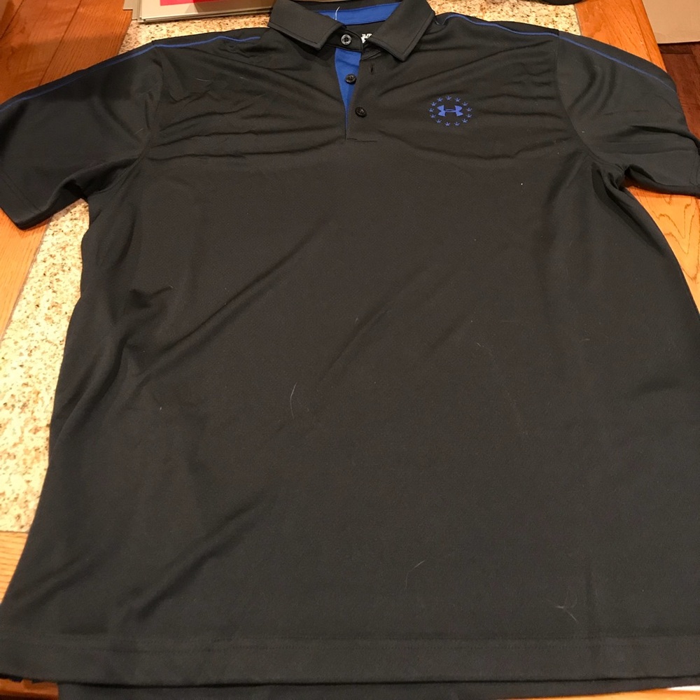 Black UA Heatgear performance polo, XL